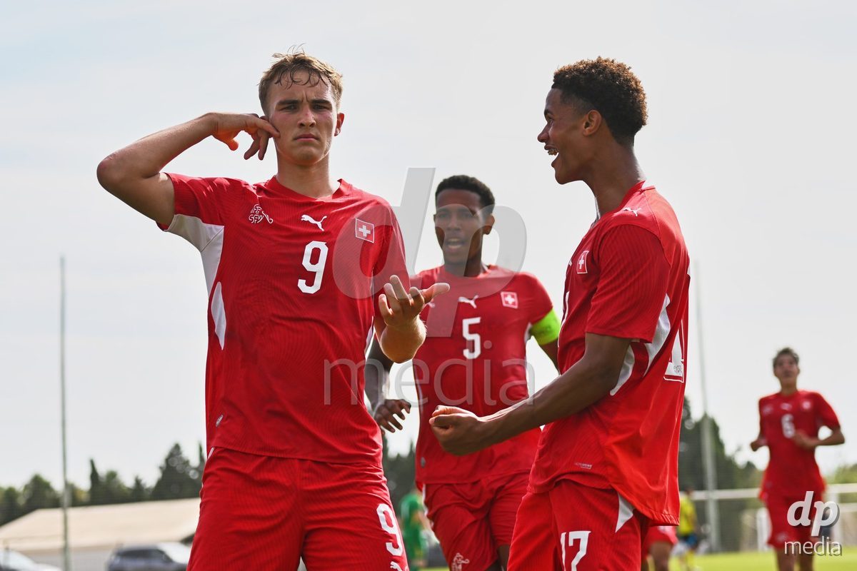OLIVA NOVA, SPAIN - SEPTEMBER 28: Niko Cavka of Switzerland during the International Friendly match between Switzerland U17 and Sweden U17 at Oliva Nova Sports Center on September 28, 2026 in Oliva Nova, Spain.