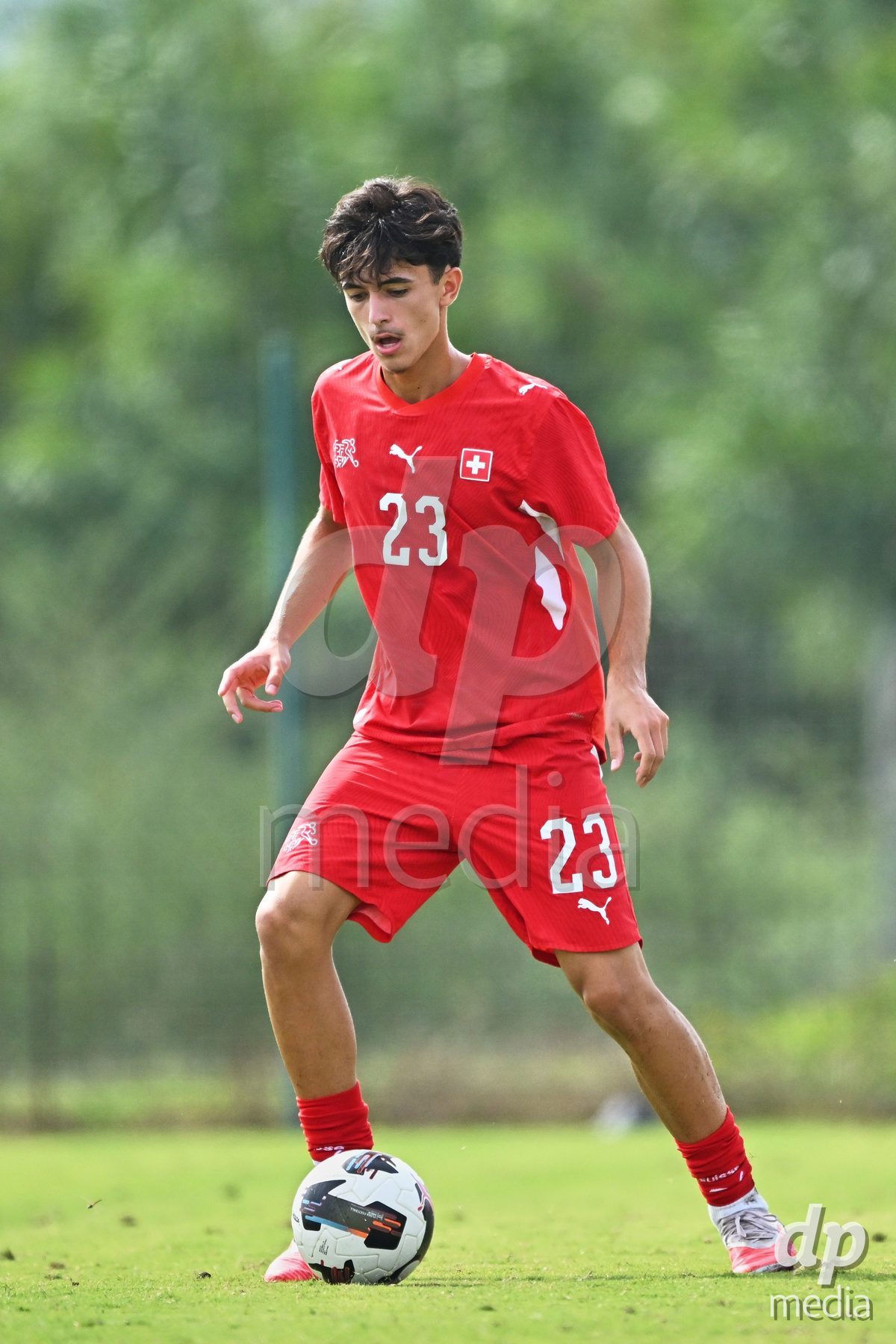 OLIVA NOVA, SPAIN - SEPTEMBER 28: Romeo Mijic of Switzerland during the International Friendly match between Switzerland U17 and Sweden U17 at Oliva Nova Sports Center on September 28, 2026 in Oliva Nova, Spain.
