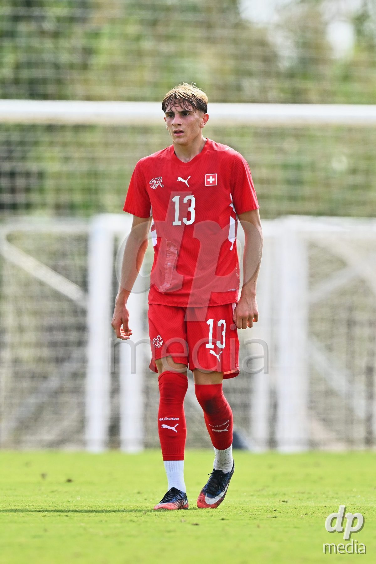 OLIVA NOVA, SPAIN - SEPTEMBER 28: Timothy Zanovello of Switzerland during the International Friendly match between Switzerland U17 and Sweden U17 at Oliva Nova Sports Center on September 28, 2026 in Oliva Nova, Spain.