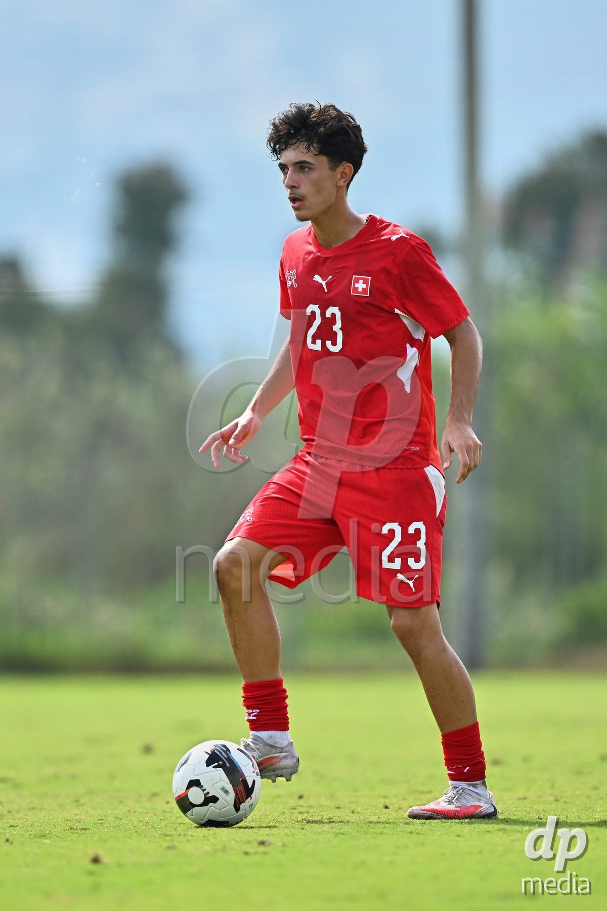 OLIVA NOVA, SPAIN - SEPTEMBER 28: Romeo Mijic of Switzerland during the International Friendly match between Switzerland U17 and Sweden U17 at Oliva Nova Sports Center on September 28, 2026 in Oliva Nova, Spain.