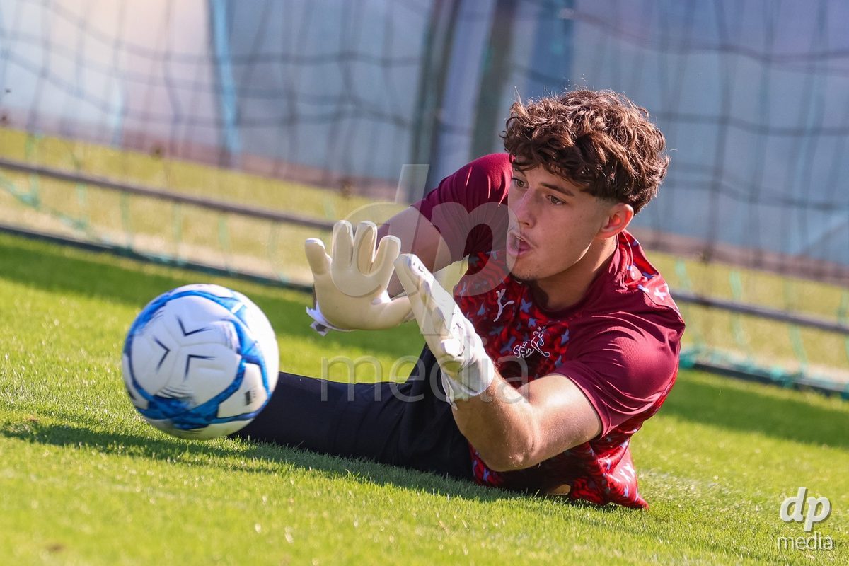 DUNAJSKA LUZNA, SLOVAKIA - SEPTEMBER 28: Switzerland team warm-up the International Friendly football match between Kazakhstan U19 and Switzerland U19 on September 28, 2026 in Dunajska Luzna, Slovakia.