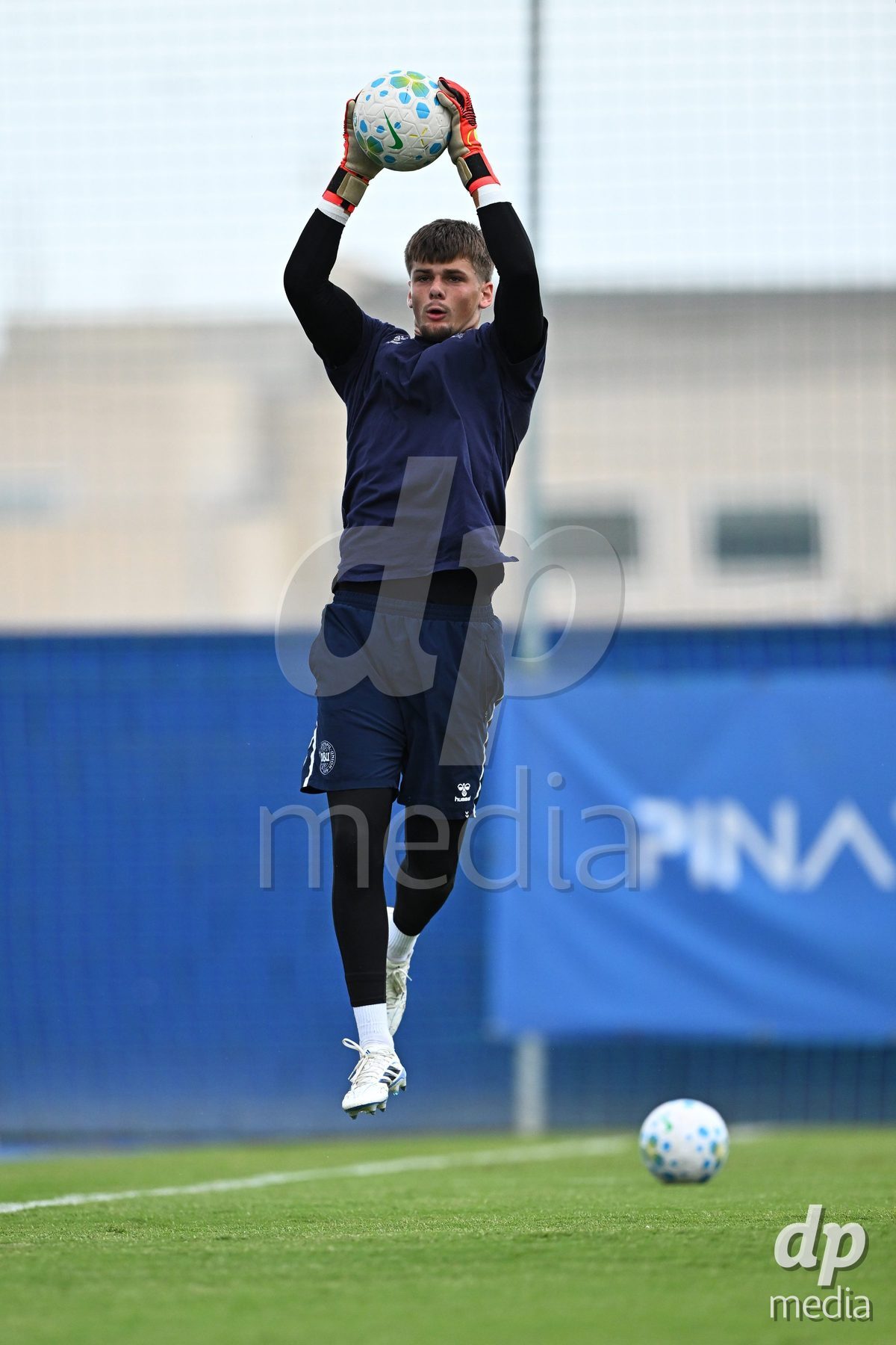 SAN PEDRO DEL PINATAR, SPAIN - SEPTEMBER 28: Tobias Breum-Harild Goalkeeper of Denmark during the International Friendly match between Denmark U20 and Brazil U20 at Pinatar Arena on September 28, 2026 in San Pedro del Pinatar, Spain.