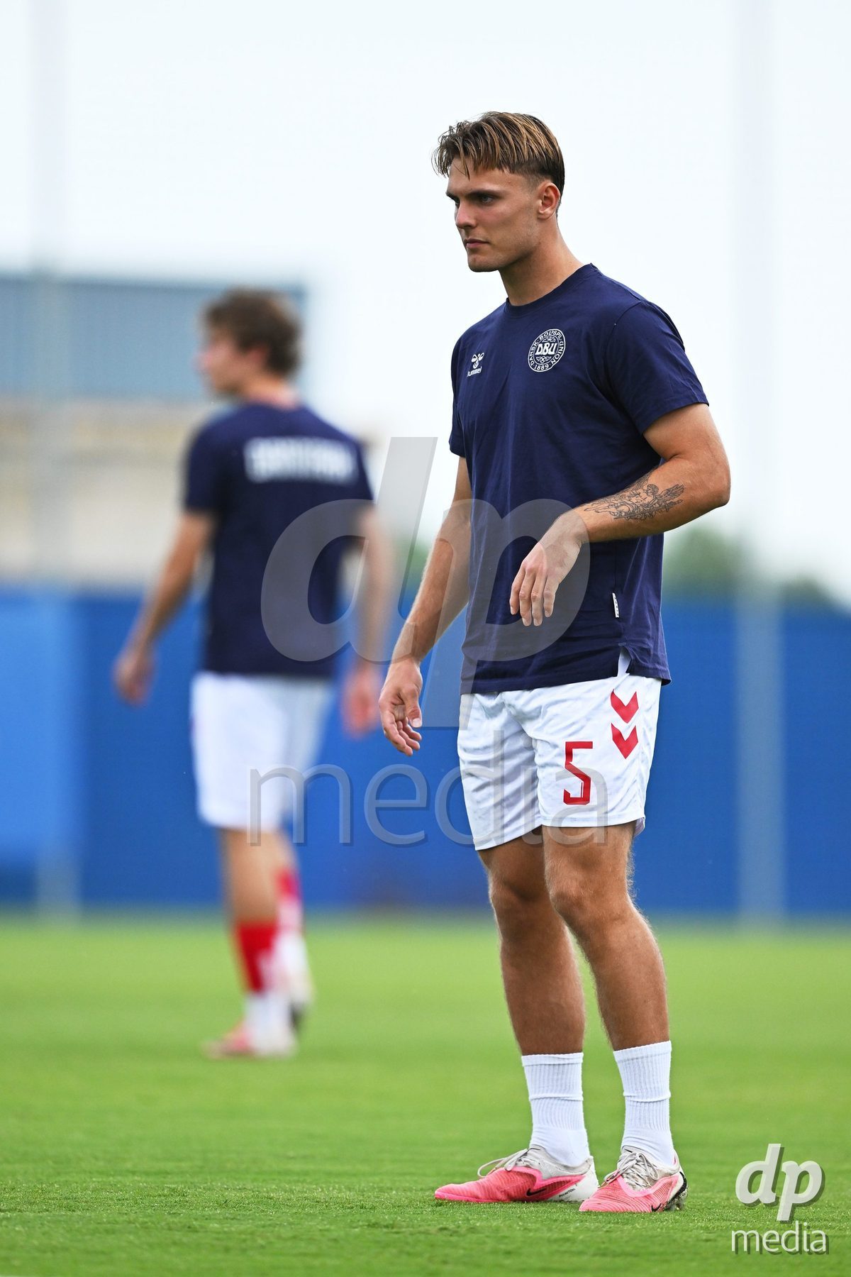 SAN PEDRO DEL PINATAR, SPAIN - SEPTEMBER 28: Lukas Larsen of Denmark during the International Friendly match between Denmark U20 and Brazil U20 at Pinatar Arena on September 28, 2026 in San Pedro del Pinatar, Spain.
