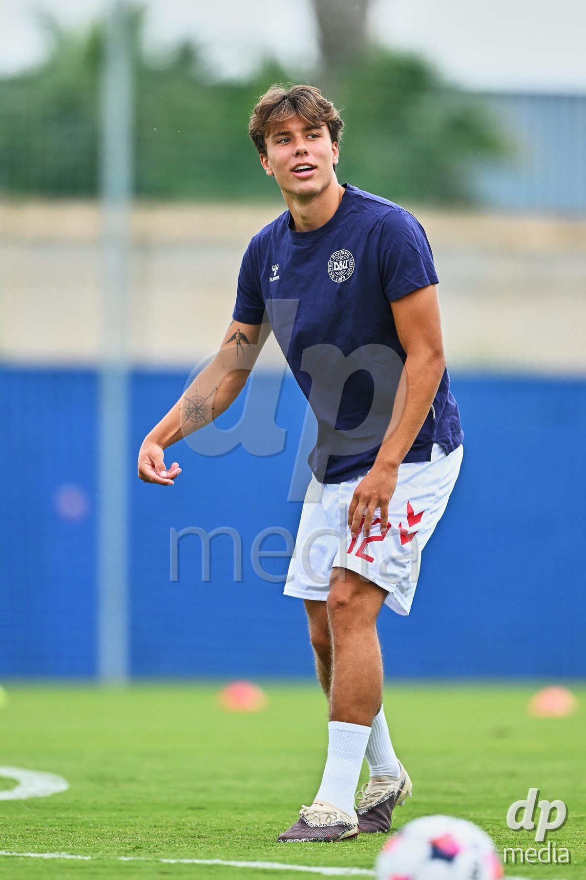 SAN PEDRO DEL PINATAR, SPAIN - SEPTEMBER 28: Luka Callo of Denmark during the International Friendly match between Denmark U20 and Brazil U20 at Pinatar Arena on September 28, 2026 in San Pedro del Pinatar, Spain.