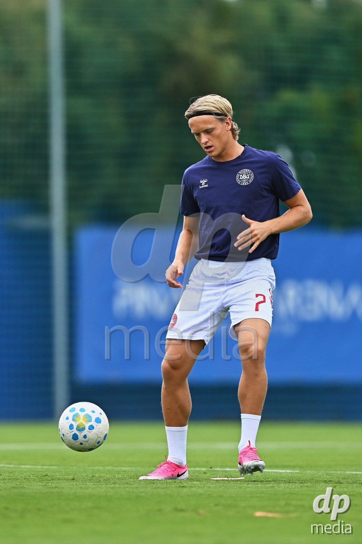 SAN PEDRO DEL PINATAR, SPAIN - SEPTEMBER 28: Malte Heyde of Denmark during the International Friendly match between Denmark U20 and Brazil U20 at Pinatar Arena on September 28, 2026 in San Pedro del Pinatar, Spain.