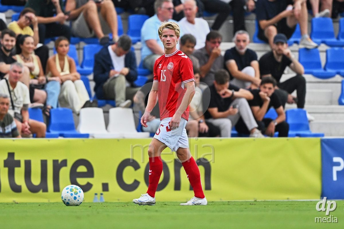 SAN PEDRO DEL PINATAR, SPAIN - SEPTEMBER 28: Marcus Walker of Denmark during the International Friendly match between Denmark U20 and Brazil U20 at Pinatar Arena on September 28, 2026 in San Pedro del Pinatar, Spain.