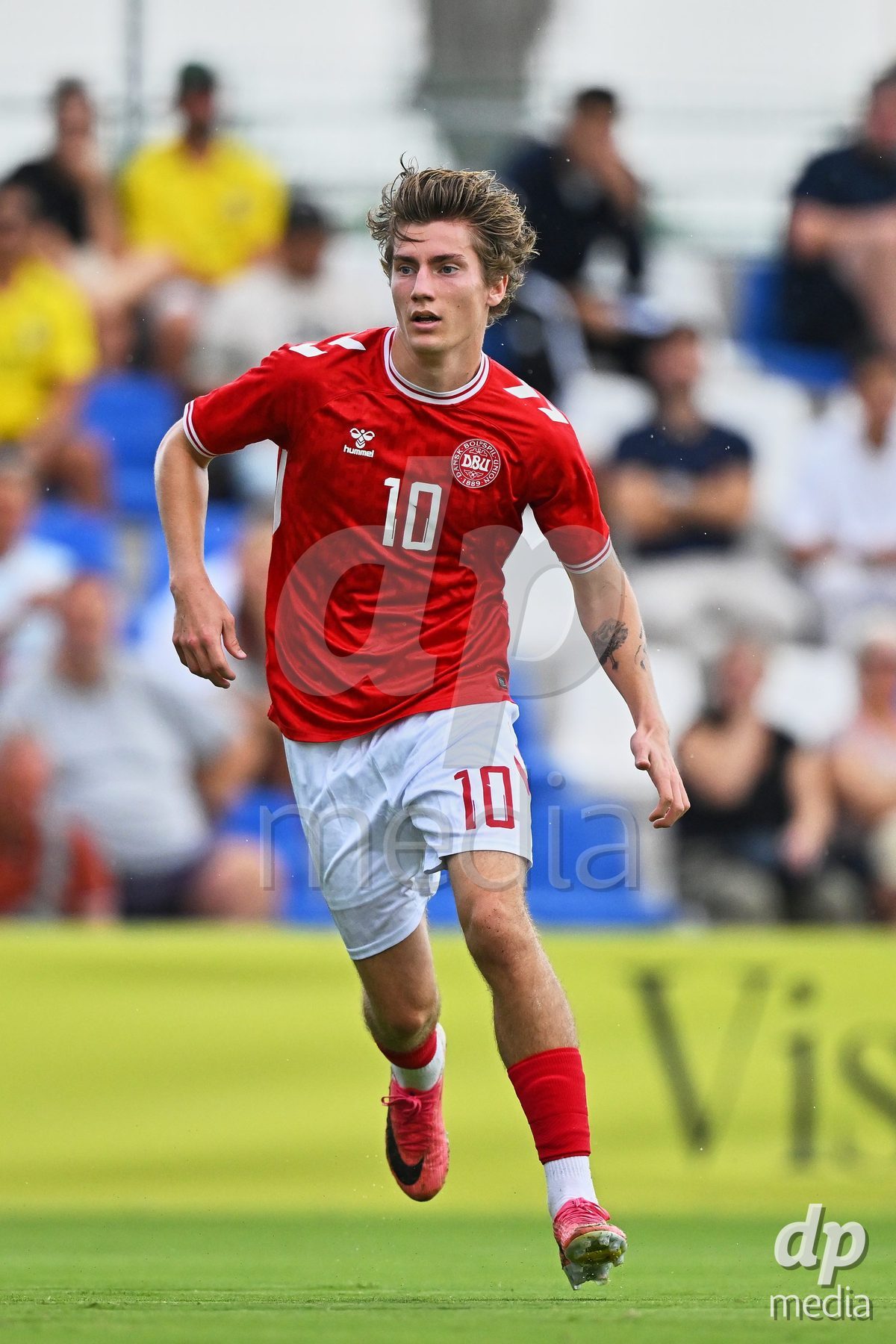 SAN PEDRO DEL PINATAR, SPAIN - SEPTEMBER 28: Mike Themsen of Denmark during the International Friendly match between Denmark U20 and Brazil U20 at Pinatar Arena on September 28, 2026 in San Pedro del Pinatar, Spain.