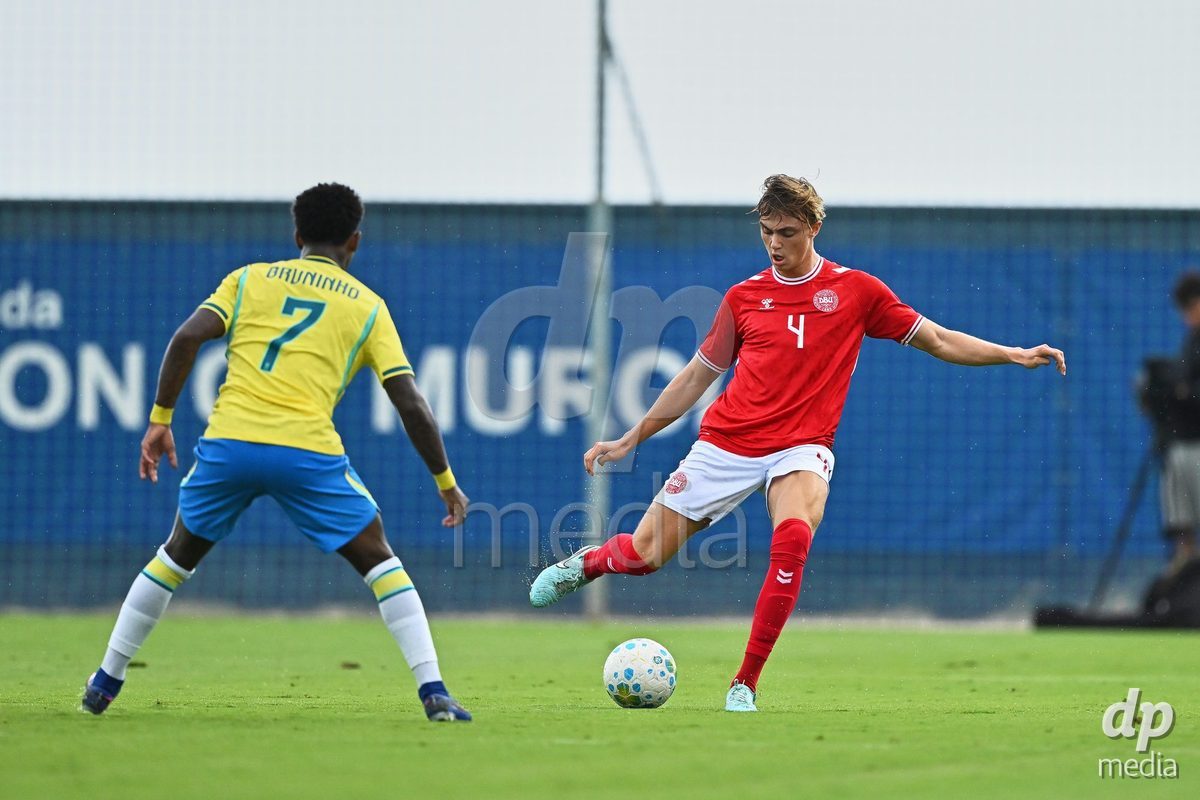SAN PEDRO DEL PINATAR, SPAIN - SEPTEMBER 28: Noah Markmann of Denmark during the International Friendly match between Denmark U20 and Brazil U20 at Pinatar Arena on September 28, 2026 in San Pedro del Pinatar, Spain.