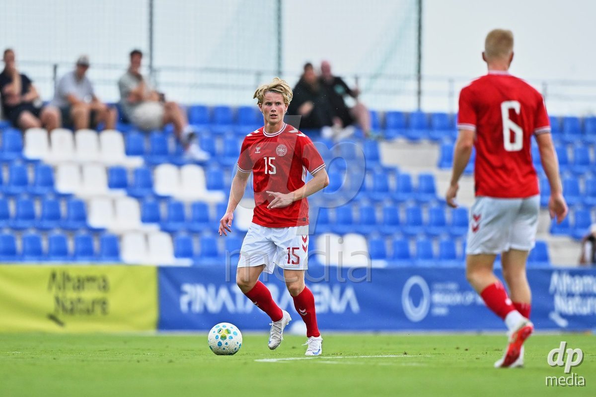 SAN  DEL PINATAR, SPAIN - SEPTEMBER 28: Marcus Walker of Denmark during the International Friendly match between Denmark U20 and Brazil U20 at Pinatar Arena on September 28, 2026 in San Pedro del Pinatar, Spain.