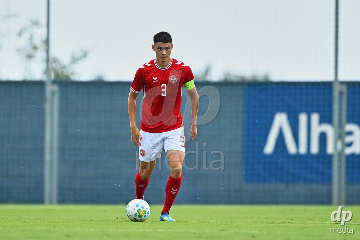 SAN PEDRO DEL PINATAR, SPAIN - SEPTEMBER 28: Tobias Slotsager of Denmark during the International Friendly match between Denmark U20 and Brazil U20 at Pinatar Arena on September 28, 2026 in San Pedro del Pinatar, Spain.