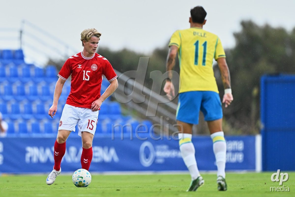 SAN PEDRO DEL PINATAR, SPAIN - SEPTEMBER 28: Marcus Walker of Denmark during the International Friendly match between Denmark U20 and Brazil U20 at Pinatar Arena on September 28, 2026 in San Pedro del Pinatar, Spain.