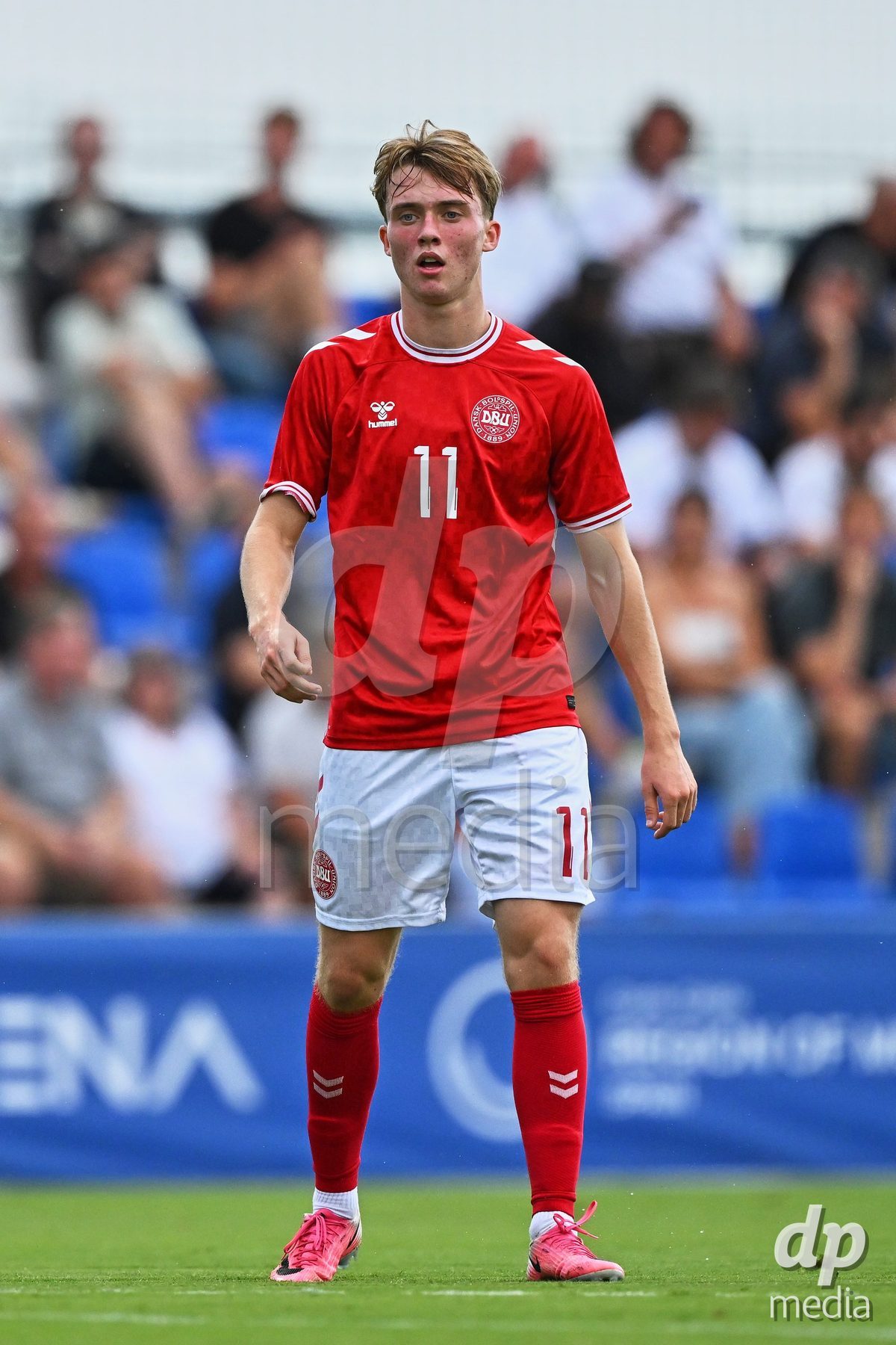 SAN PEDRO DEL PINATAR, SPAIN - SEPTEMBER 28: Hjalte Boe of Denmark during the International Friendly match between Denmark U20 and Brazil U20 at Pinatar Arena on September 28, 2026 in San Pedro del Pinatar, Spain.