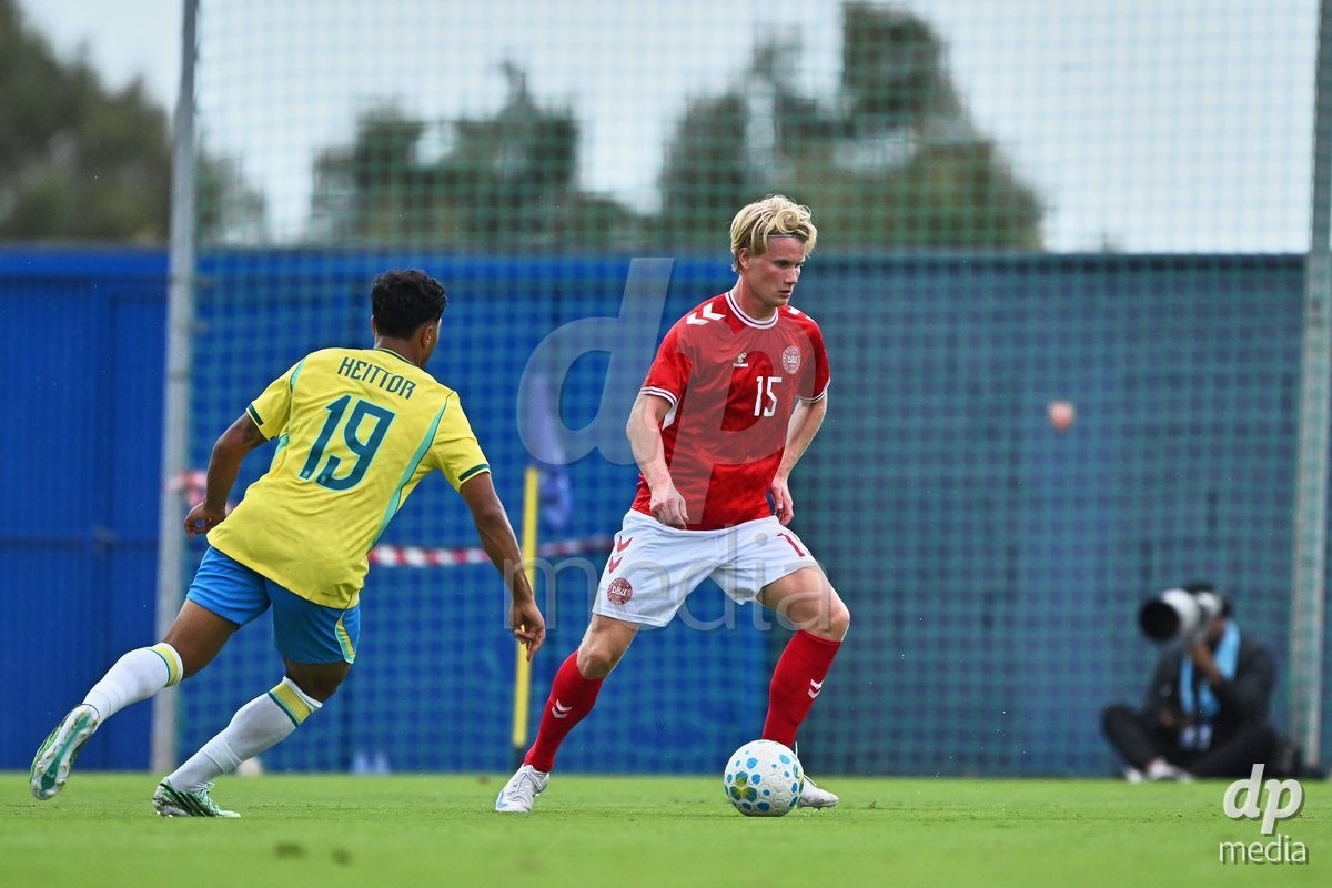 SAN PEDRO DEL PINATAR, SPAIN - SEPTEMBER 28: Marcus Walker of Denmark during the International Friendly match between Denmark U20 and Brazil U20 at Pinatar Arena on September 28, 2026 in San Pedro del Pinatar, Spain.