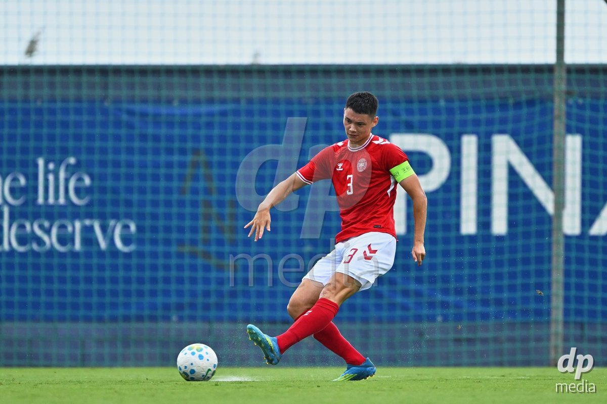 SAN PEDRO DEL PINATAR, SPAIN - SEPTEMBER 28: Tobias Slotsager of Denmark during the International Friendly match between Denmark U20 and Brazil U20 at Pinatar Arena on September 28, 2026 in San Pedro del Pinatar, Spain.