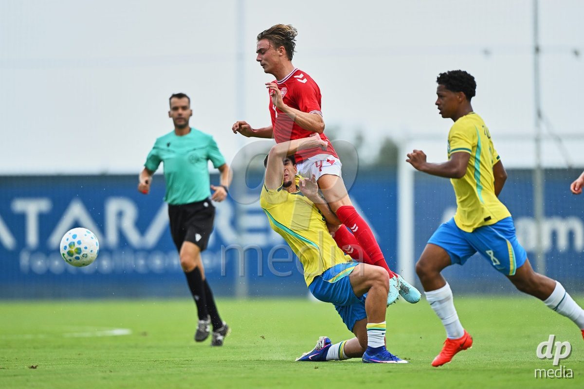 SAN PEDRO DEL PINATAR, SPAIN - SEPTEMBER 28: Noah Markmann of Denmark during the International Friendly match between Denmark U20 and Brazil U20 at Pinatar Arena on September 28, 2026 in San Pedro del Pinatar, Spain.