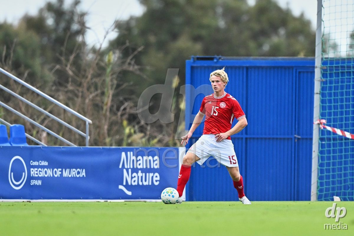 SAN PEDRO DEL PINATAR, SPAIN - SEPTEMBER 28: Marcus Walker of Denmark during the International Friendly match between Denmark U20 and Brazil U20 at Pinatar Arena on September 28, 2026 in San Pedro del Pinatar, Spain.