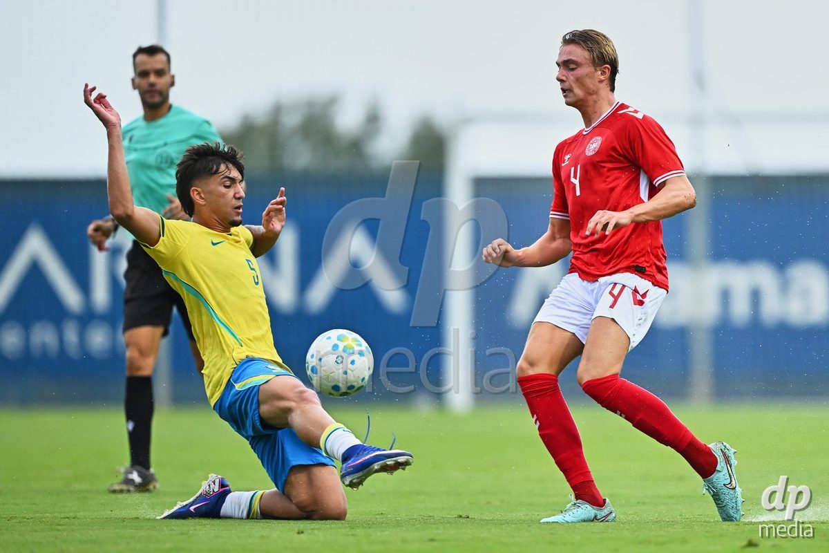 SAN PEDRO DEL PINATAR, SPAIN - SEPTEMBER 28: Noah Markmann of Denmark during the International Friendly match between Denmark U20 and Brazil U20 at Pinatar Arena on September 28, 2026 in San Pedro del Pinatar, Spain.
