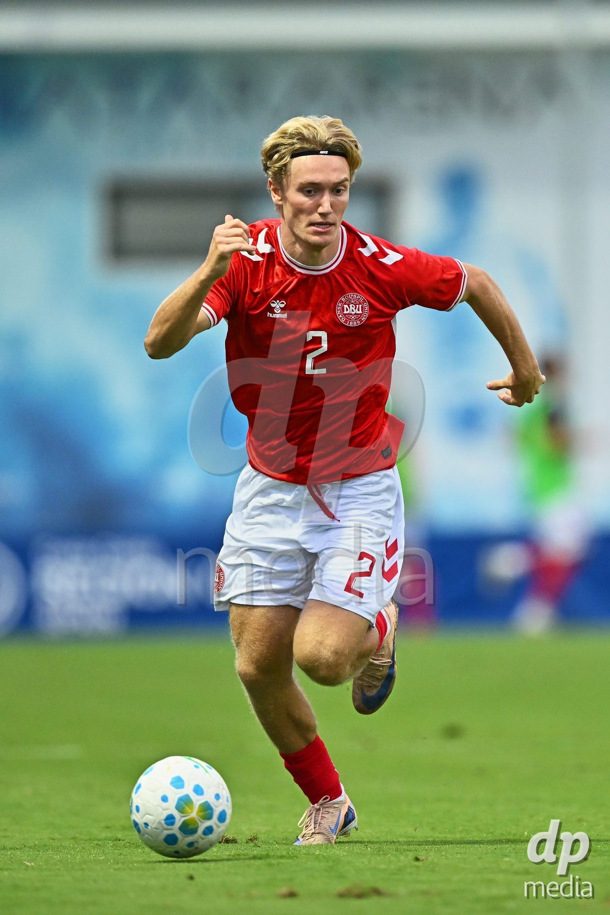 SAN PEDRO DEL PINATAR, SPAIN - SEPTEMBER 28: Victor Gustafsen of Denmark during the International Friendly match between Denmark U20 and Brazil U20 at Pinatar Arena on September 28, 2026 in San Pedro del Pinatar, Spain.