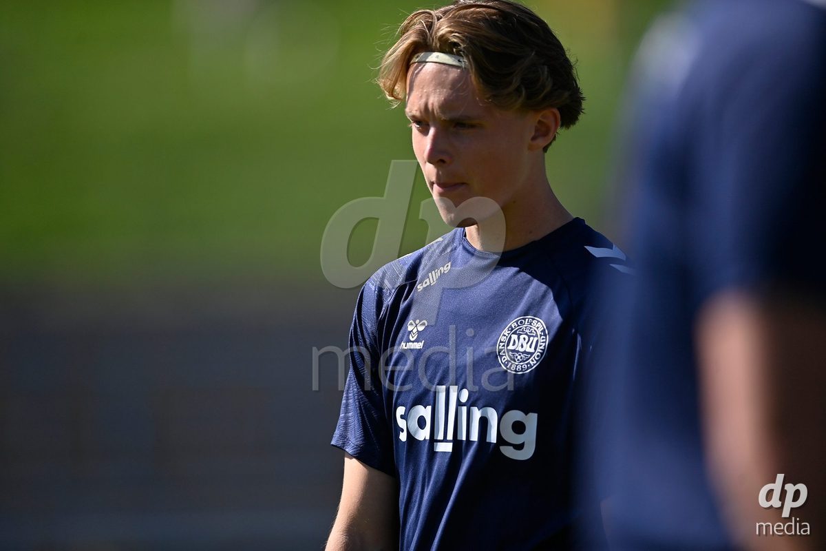 SAMOBOR, CROATIA - SEPTEMBER 29: Willads Emil Tuxen of Denmark during warm up prior to the International Friendly match between Denmark U18 and Italy U18 on September 29, 2026 in Samobor, Croatia. Photo: Igor Soban/Pixsell / DP Media