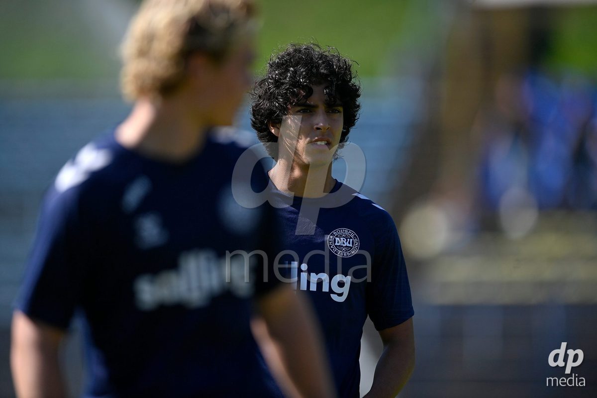 SAMOBOR, CROATIA - SEPTEMBER 29: Ishaq Holalam of Denmark during warm up prior to the International Friendly match between Denmark U18 and Italy U18 on September 29, 2026 in Samobor, Croatia. Photo: Igor Soban/Pixsell / DP Media