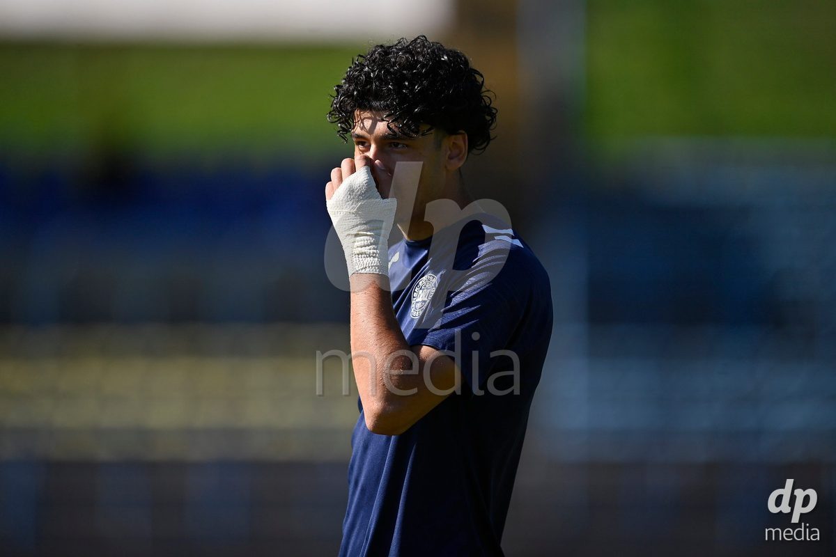 SAMOBOR, CROATIA - SEPTEMBER 29: Daryosh Popalzai of Denmark during warm up prior to the International Friendly match between Denmark U18 and Italy U18 on September 29, 2026 in Samobor, Croatia. Photo: Igor Soban/Pixsell / DP Media
