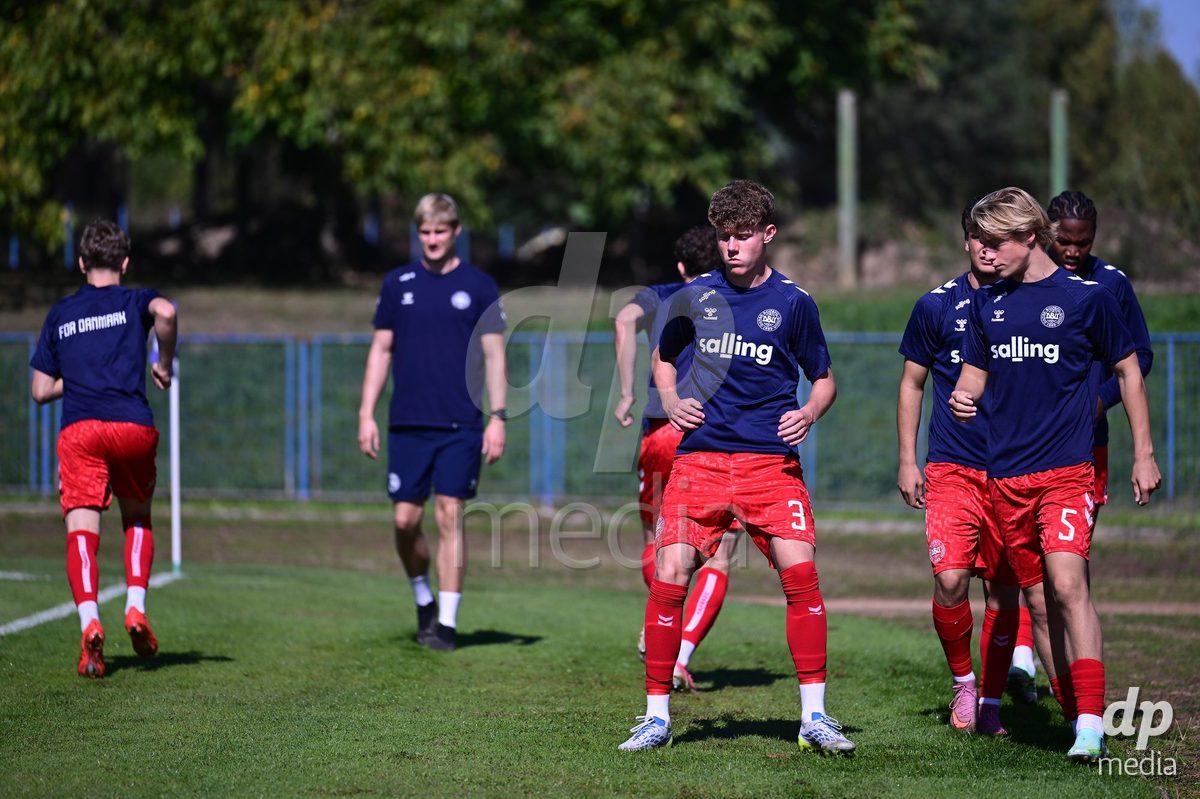 SAMOBOR, CROATIA - SEPTEMBER 29: Noah Madsen of Denmark during warm up prior to the International Friendly match between Denmark U18 and Italy U18 on September 29, 2026 in Samobor, Croatia. Photo: Igor Soban/Pixsell / DP Media