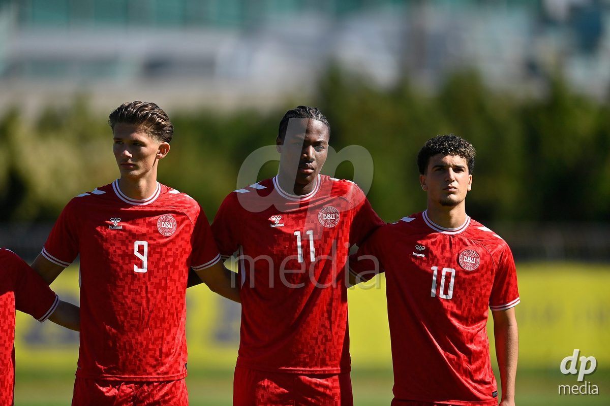 SAMOBOR, CROATIA - SEPTEMBER 29: Elvin Mehicic, Ekene Chukwuani and Omran Khatar of Denmark during the International Friendly match between Denmark U18 and Italy U18 on September 29, 2026 in Samobor, Croatia. Photo: Igor Soban/Pixsell / DP Media