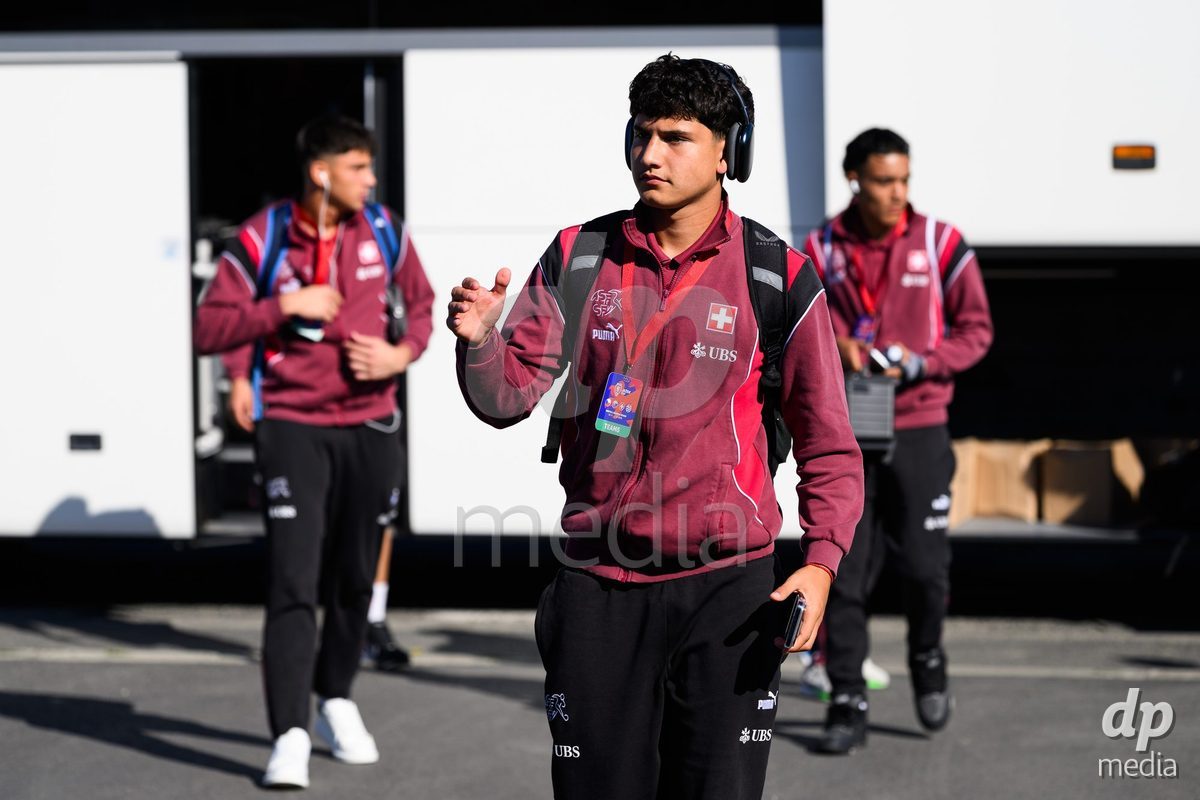 KOSMONSY, CZECH REPUBLIC - SEPTEMBER 28: Team's arrival at the stadium before the International Friendly match between Czech Republic U18 and Switzerland U18 on September 28, 2026 in Kosmonsy, Czech Republic.