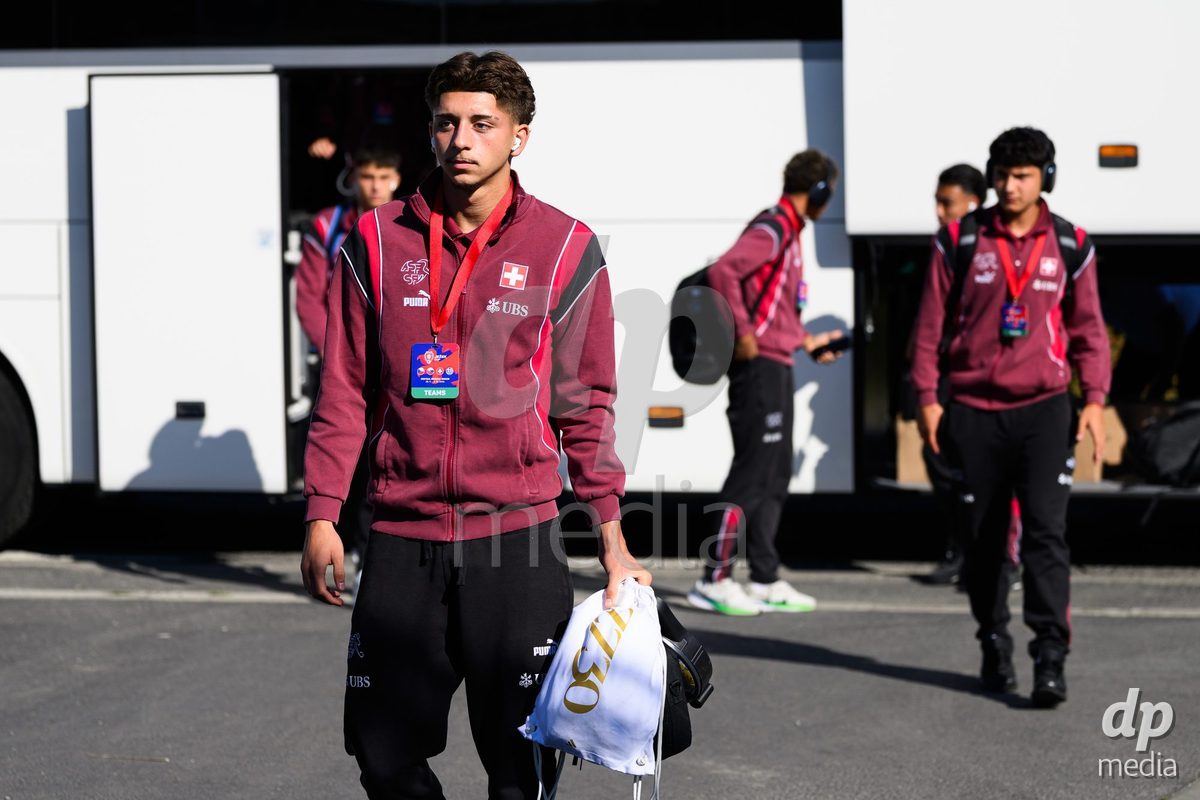 KOSMONSY, CZECH REPUBLIC - SEPTEMBER 28: Team's arrival at the stadium before the International Friendly match between Czech Republic U18 and Switzerland U18 on September 28, 2026 in Kosmonsy, Czech Republic.