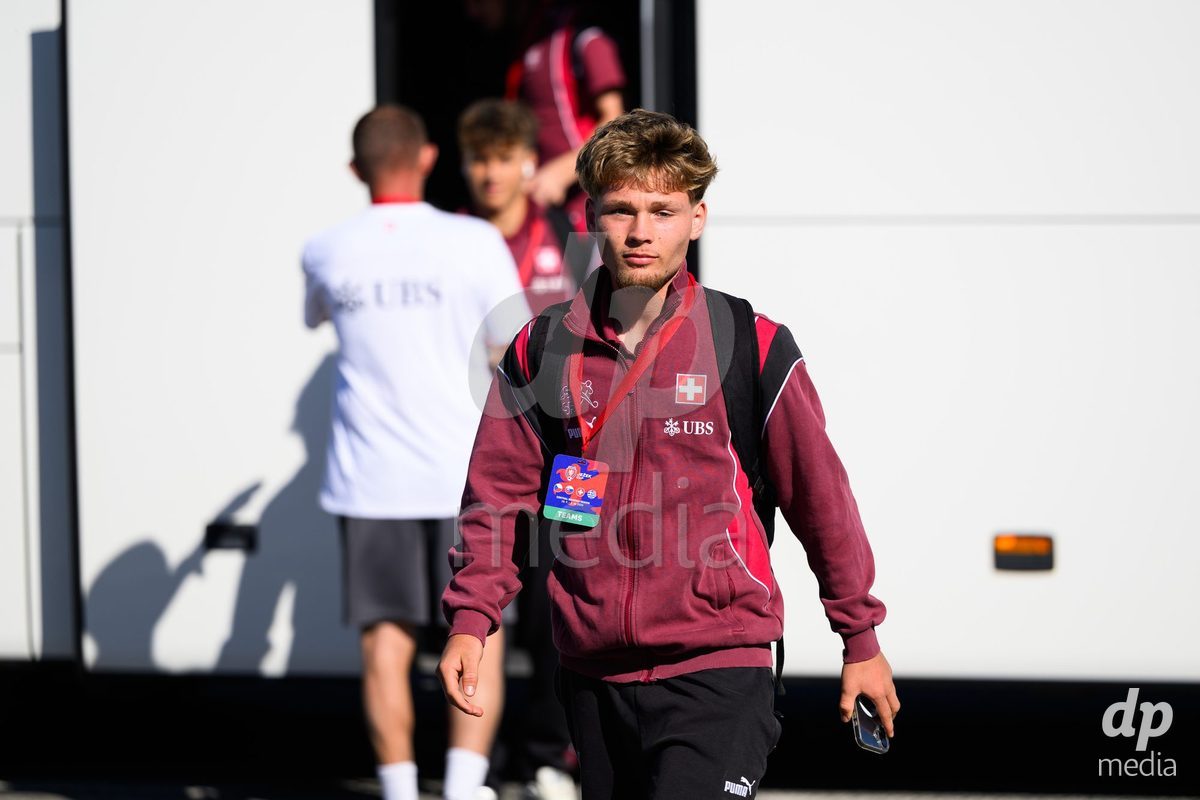 KOSMONSY, CZECH REPUBLIC - SEPTEMBER 28: Team's arrival at the stadium before the International Friendly match between Czech Republic U18 and Switzerland U18 on September 28, 2026 in Kosmonsy, Czech Republic.