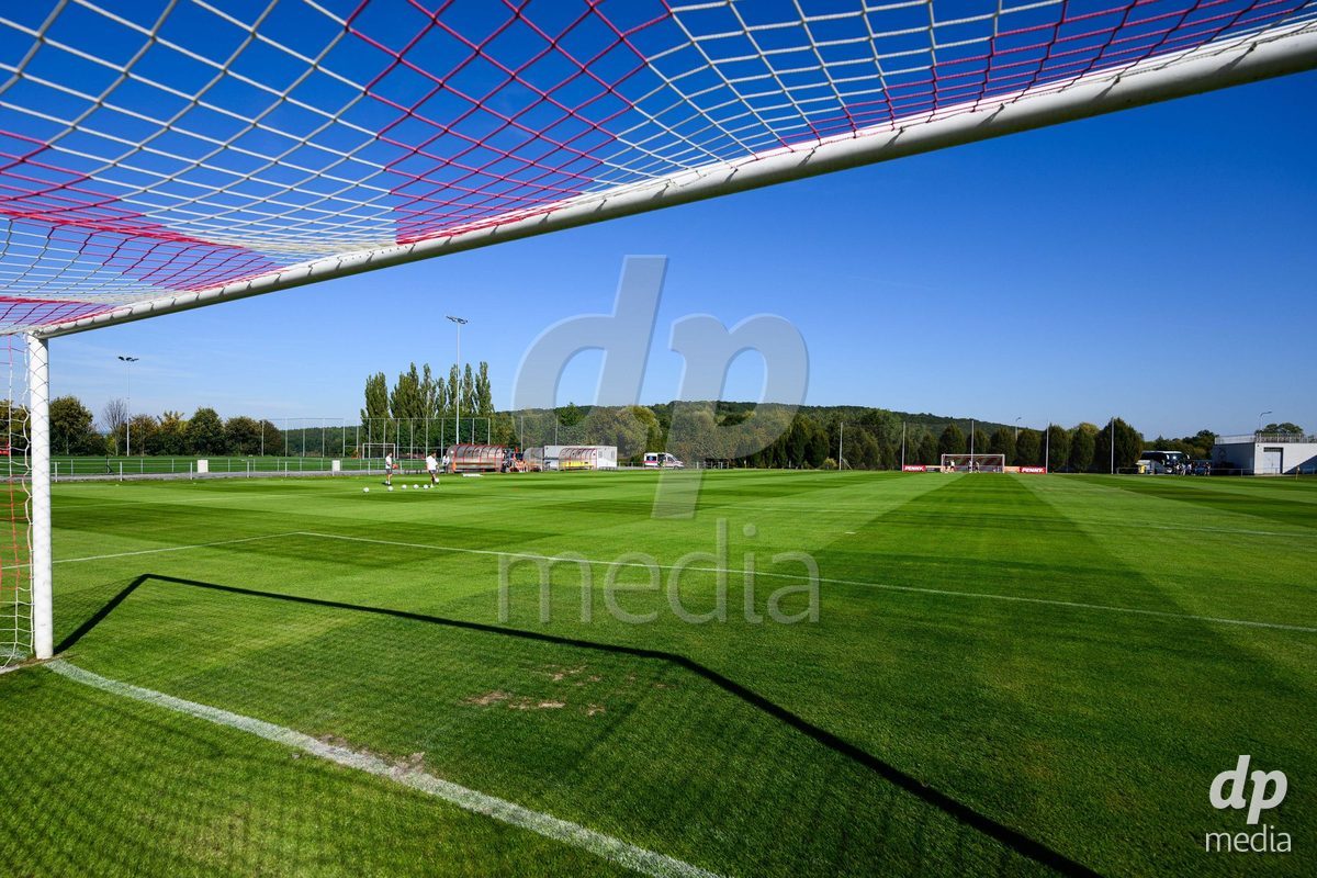 KOSMONSY, CZECH REPUBLIC - SEPTEMBER 28: General views of the stadium before the International Friendly match between Czech Republic U18 and Switzerland U18 on September 28, 2026 in Kosmonsy, Czech Republic.