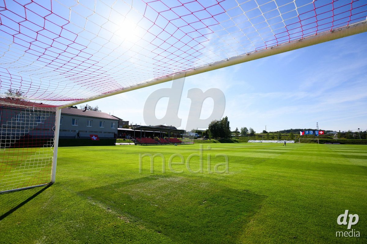 KOSMONSY, CZECH REPUBLIC - SEPTEMBER 28: General views of the stadium before the International Friendly match between Czech Republic U18 and Switzerland U18 on September 28, 2026 in Kosmonsy, Czech Republic.