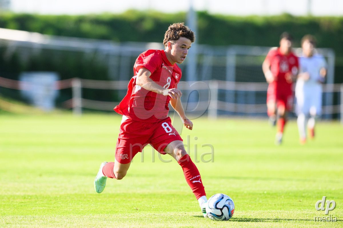KOSMONSY, CZECH REPUBLIC - SEPTEMBER 28: Stefan Furundzic of Switzerland during the International Friendly match between Czech Republic U18 and Switzerland U18 on September 28, 2026 in Kosmonsy, Czech Republic.