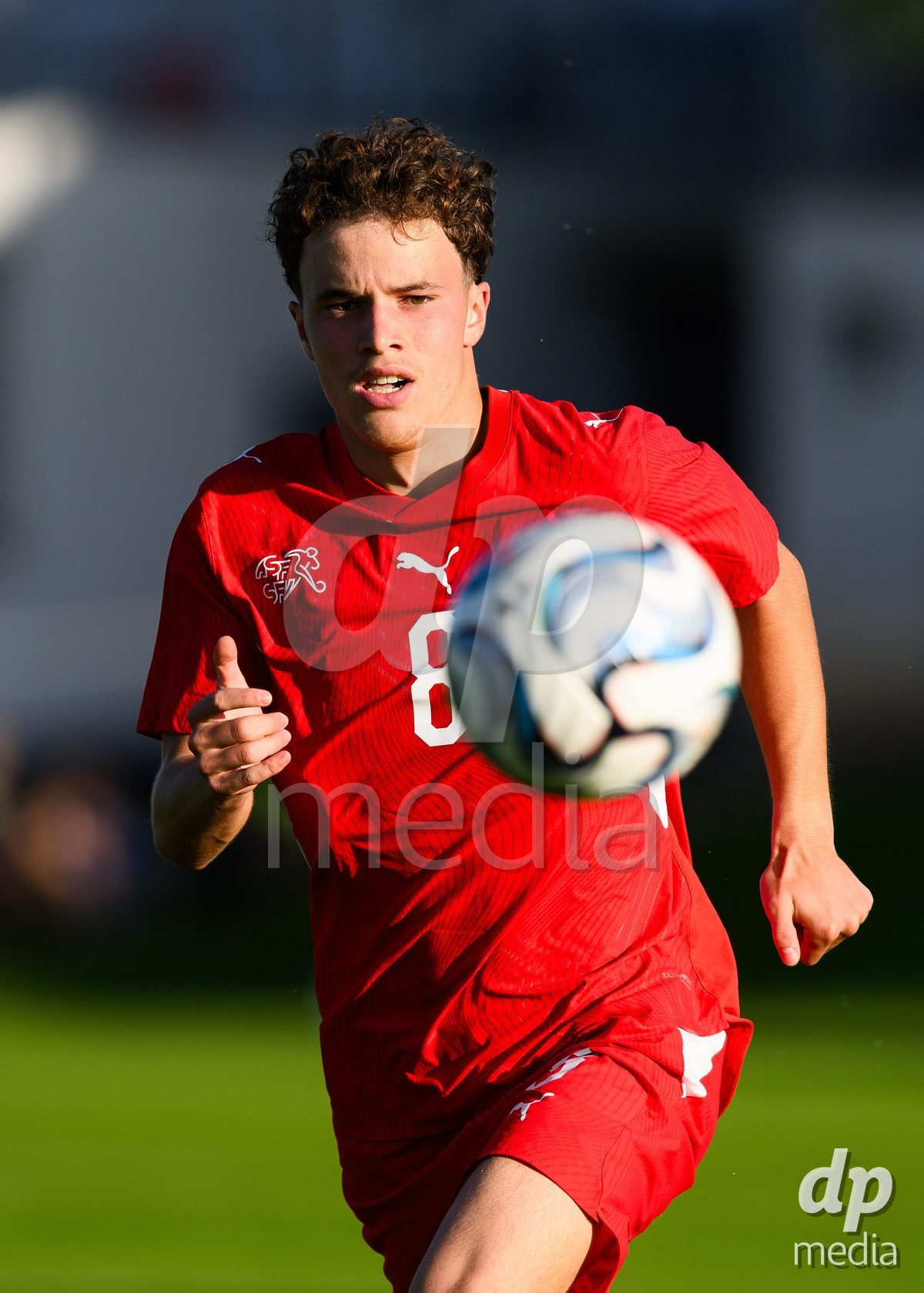 KOSMONSY, CZECH REPUBLIC - SEPTEMBER 28: Stefan Furundzic of Switzerland during the International Friendly match between Czech Republic U18 and Switzerland U18 on September 28, 2026 in Kosmonsy, Czech Republic.