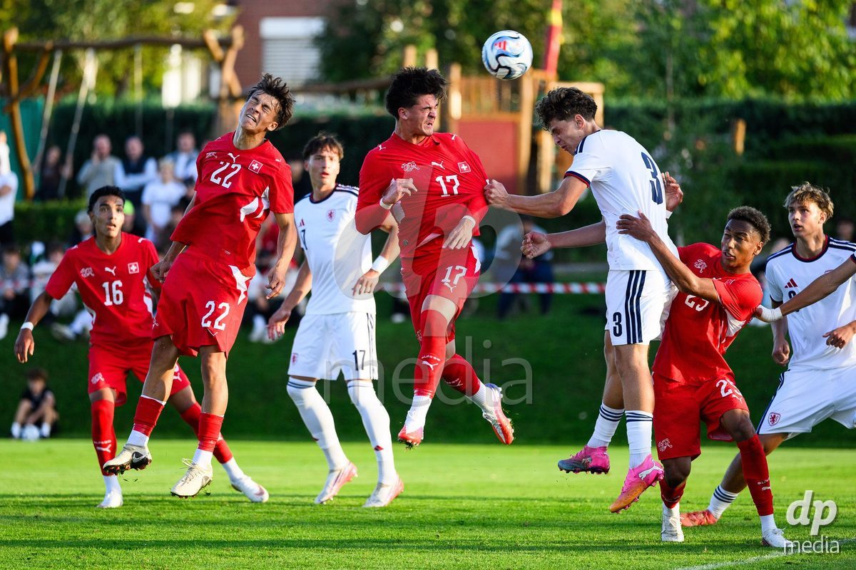 KOSMONSY, CZECH REPUBLIC - SEPTEMBER 28: The International Friendly match between Czech Republic U18 and Switzerland U18 on September 28, 2026 in Kosmonsy, Czech Republic.