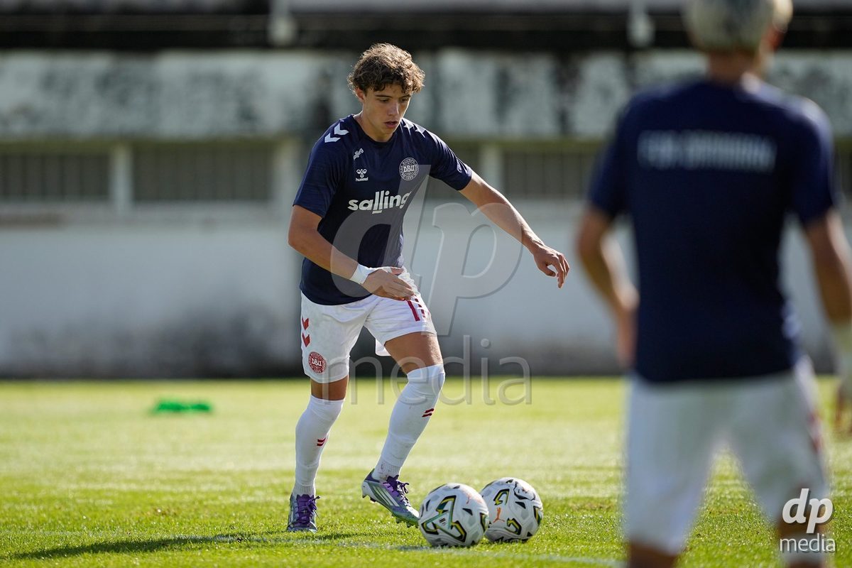 MEALHADA, PORTUGAL - SEPTEMBER 30: Albert Frederiksen of Denmark during the International Friendly match between Denmark U17 and Qatar U17 at Estadio Municipal Dr. Americo Couto on September 30, 2026 in Mealhada, Portugal.