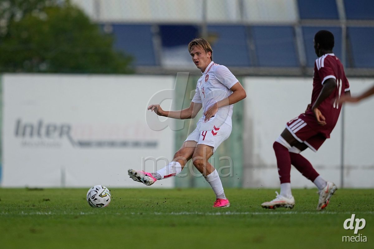 MEALHADA, PORTUGAL - SEPTEMBER 30: Marcus Ostergaard of Denmark during the International Friendly match between Denmark U17 and Qatar U17 at Estadio Municipal Dr. Americo Couto on September 30, 2026 in Mealhada, Portugal.