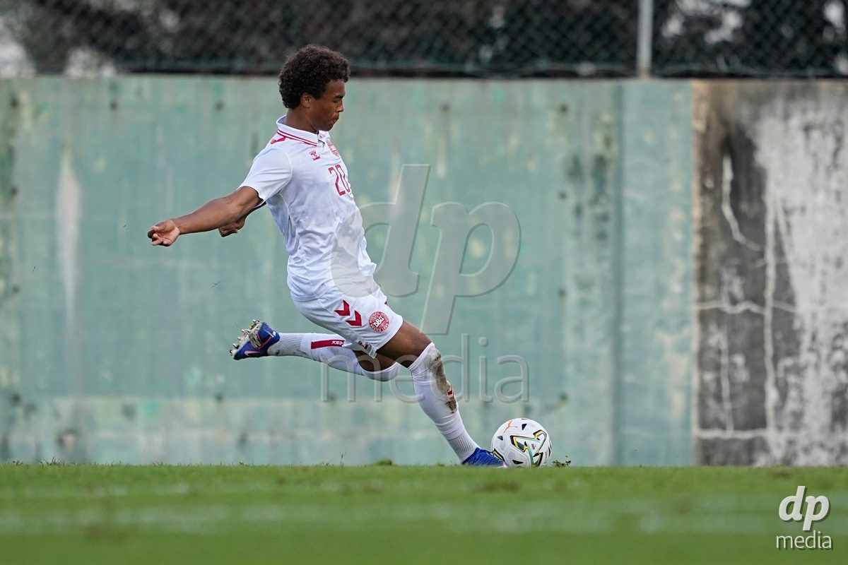MEALHADA, PORTUGAL - SEPTEMBER 30: Tristan Freiesleben of Denmark during the International Friendly match between Denmark U17 and Qatar U17 at Estadio Municipal Dr. Americo Couto on September 30, 2026 in Mealhada, Portugal.