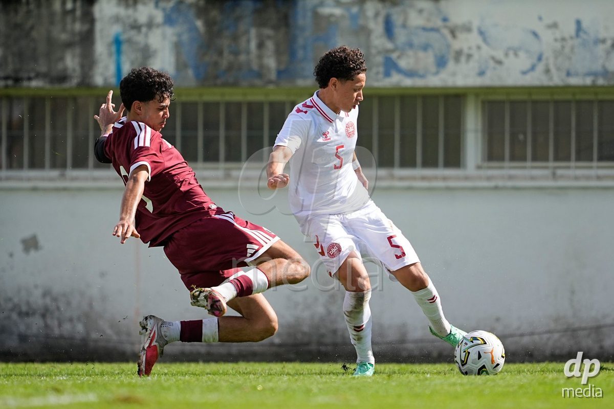 MEALHADA, PORTUGAL - SEPTEMBER 30: Liam Coronado of Denmark during the International Friendly match between Denmark U17 and Qatar U17 at Estadio Municipal Dr. Americo Couto on September 30, 2026 in Mealhada, Portugal.