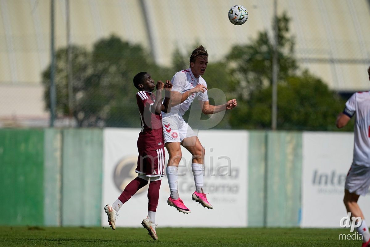 MEALHADA, PORTUGAL - SEPTEMBER 30: Marcus Ostergaard of Denmark during the International Friendly match between Denmark U17 and Qatar U17 at Estadio Municipal Dr. Americo Couto on September 30, 2026 in Mealhada, Portugal.
