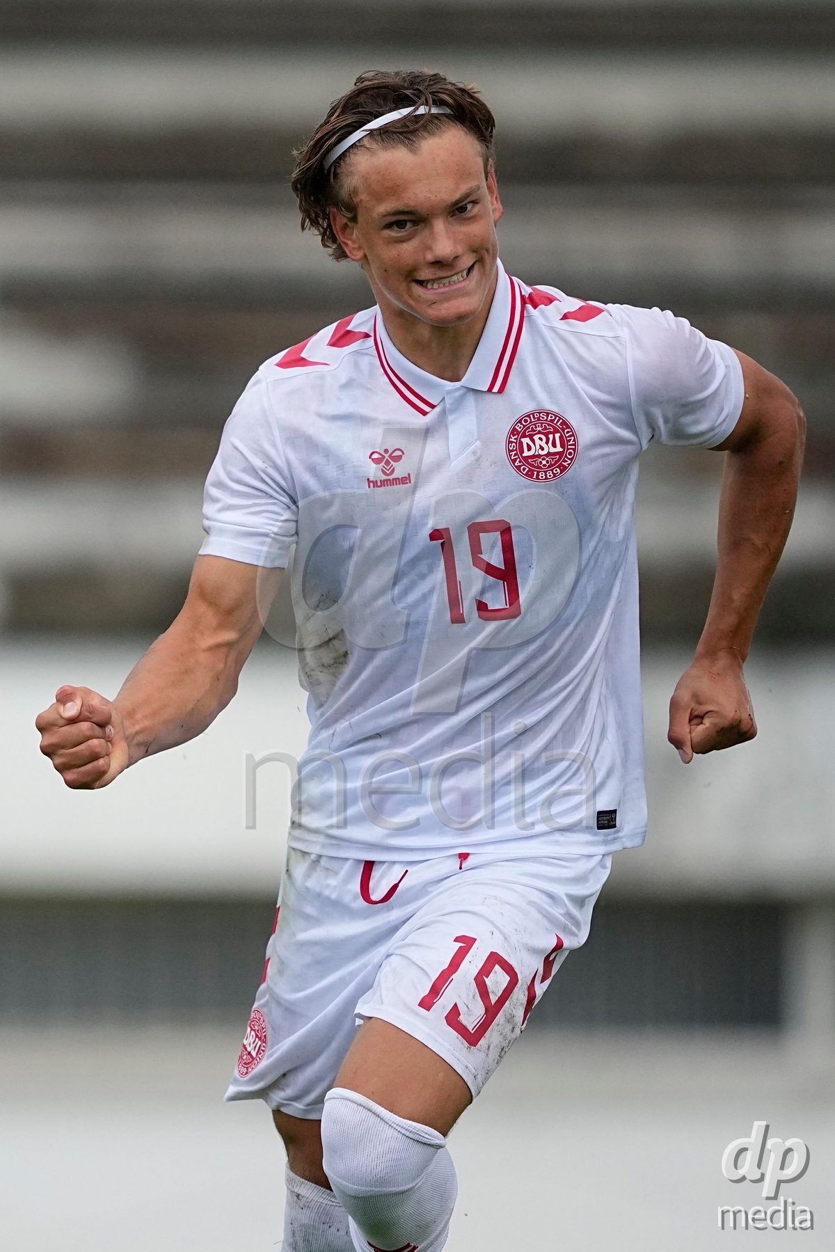 MEALHADA, PORTUGAL - SEPTEMBER 30: Felix Gothler of Denmark celebrates a goal during the International Friendly match between Denmark U17 and Qatar U17 at Estadio Municipal Dr. Americo Couto on September 30, 2026 in Mealhada, Portugal.