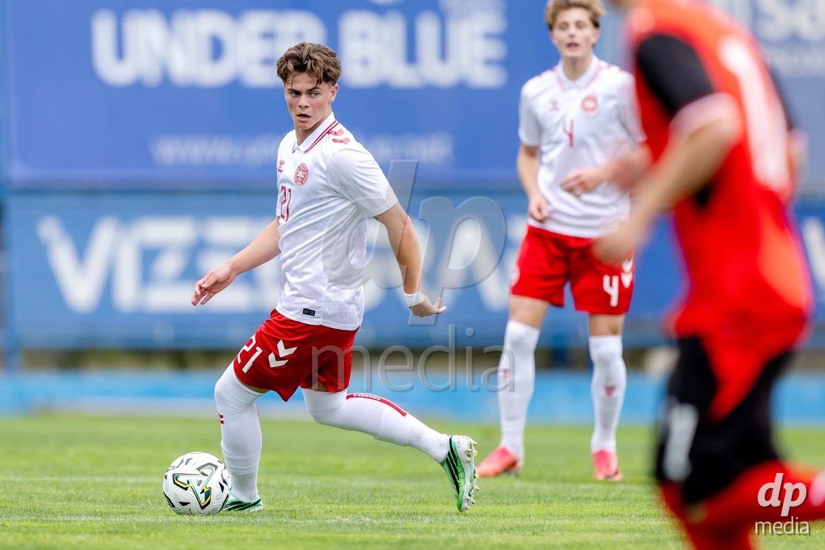 VIZELA, PORTUGAL - SEPTEMBER 30: Adam Fuglsang of Denmark U19 during the International Friendly match between Denmark U19 and Austria U19 at Estadio FC Vizela on September 30, 2026 in Vizela, Portugal