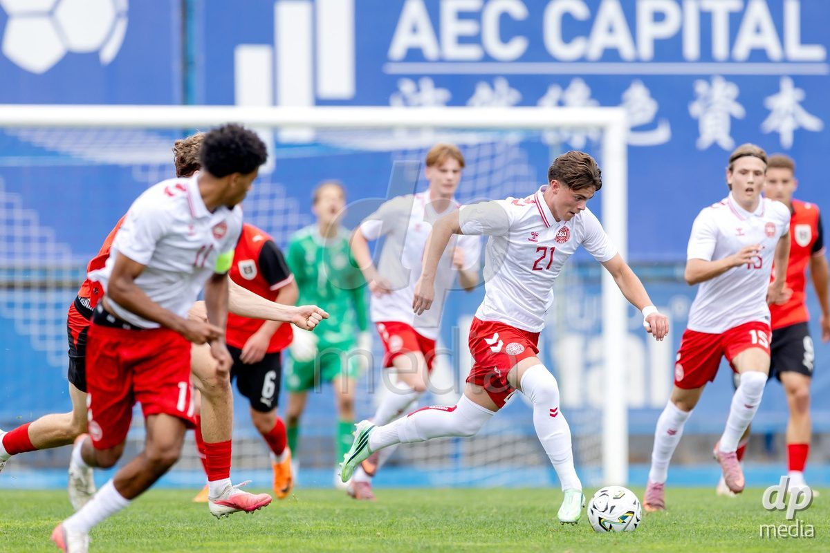 VIZELA, PORTUGAL - SEPTEMBER 30: Adam Fuglsang of Denmark U19 during the International Friendly match between Denmark U19 and Austria U19 at Estadio FC Vizela on September 30, 2026 in Vizela, Portugal