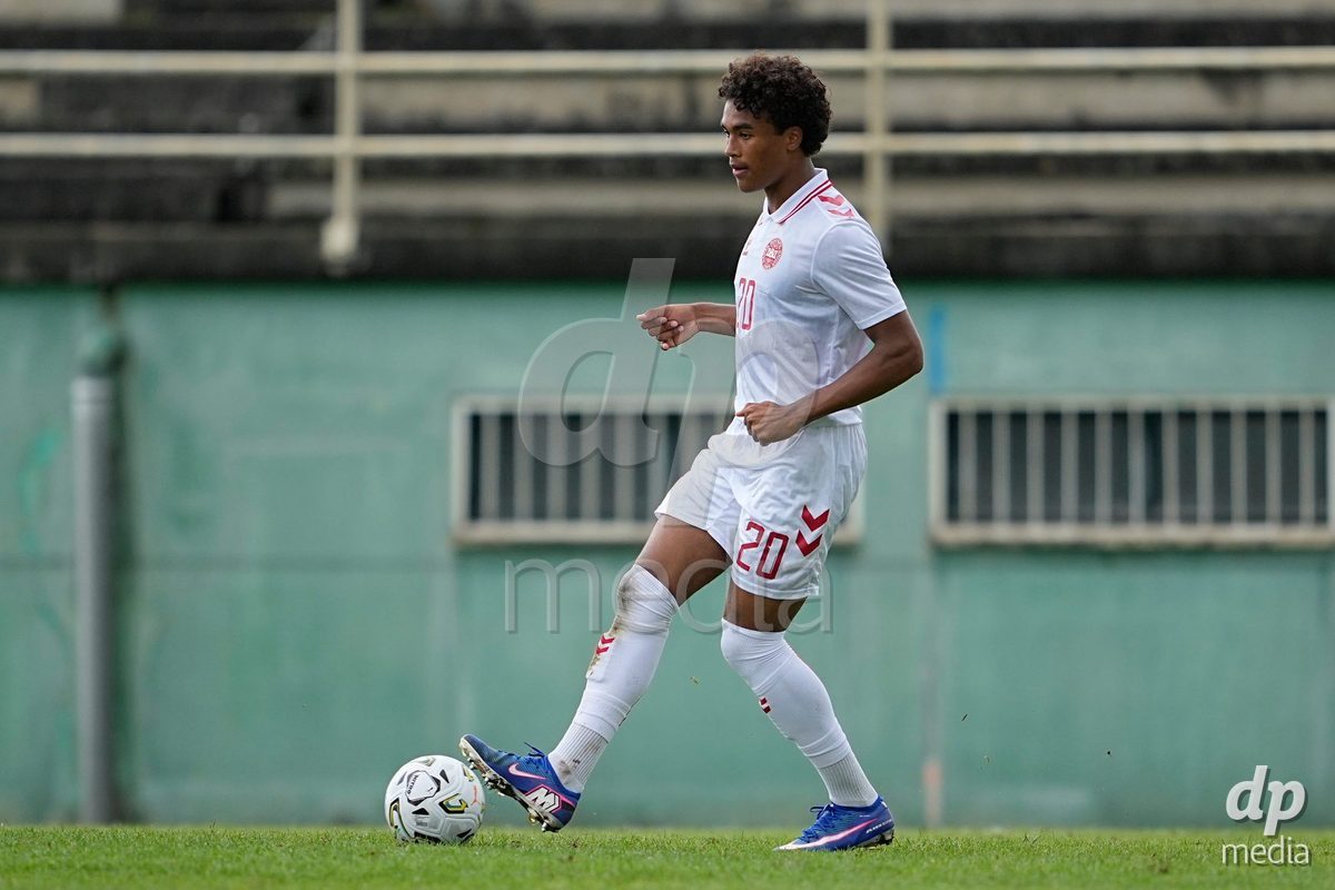MEALHADA, PORTUGAL - SEPTEMBER 30: Tristan Freiesleben of Denmark during the International Friendly match between Denmark U17 and Qatar U17 at Estadio Municipal Dr. Americo Couto on September 30, 2026 in Mealhada, Portugal.