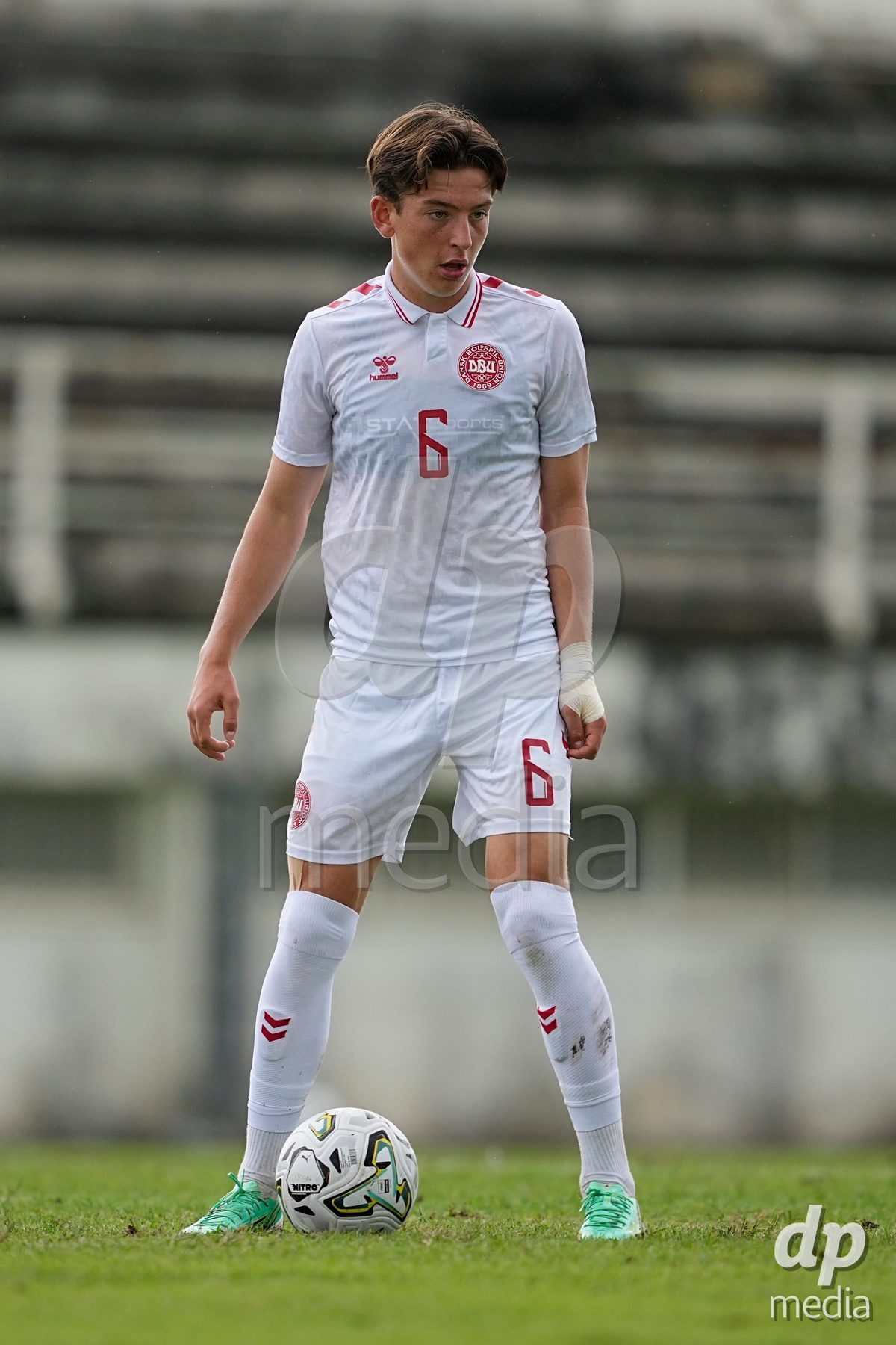 MEALHADA, PORTUGAL - SEPTEMBER 30: Tristan Christensen of Denmark during the International Friendly match between Denmark U17 and Qatar U17 at Estadio Municipal Dr. Americo Couto on September 30, 2026 in Mealhada, Portugal.