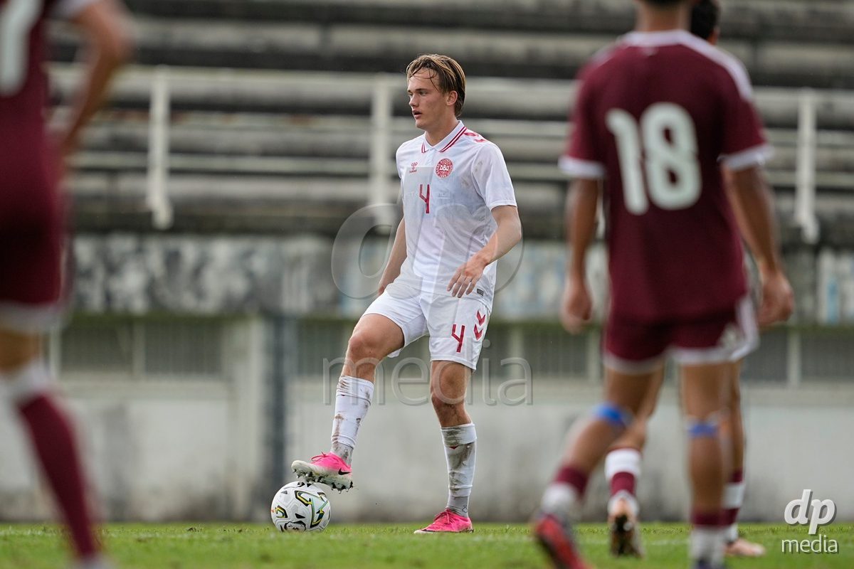 MEALHADA, PORTUGAL - SEPTEMBER 30: Marcus Ostergaard of Denmark during the International Friendly match between Denmark U17 and Qatar U17 at Estadio Municipal Dr. Americo Couto on September 30, 2026 in Mealhada, Portugal.