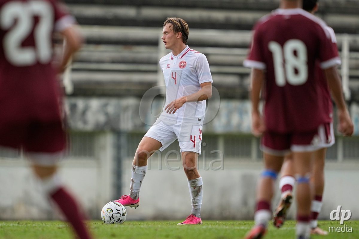 MEALHADA, PORTUGAL - SEPTEMBER 30: Marcus Ostergaard of Denmark during the International Friendly match between Denmark U17 and Qatar U17 at Estadio Municipal Dr. Americo Couto on September 30, 2026 in Mealhada, Portugal.