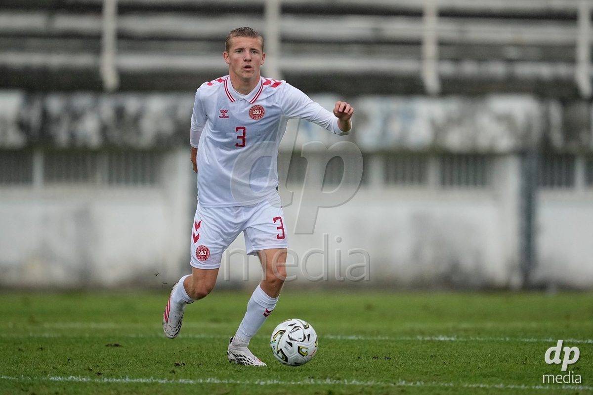 MEALHADA, PORTUGAL - SEPTEMBER 30: Teiz Hansen of Denmark during the International Friendly match between Denmark U17 and Qatar U17 at Estadio Municipal Dr. Americo Couto on September 30, 2026 in Mealhada, Portugal.