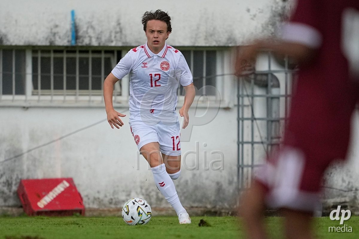 MEALHADA, PORTUGAL - SEPTEMBER 30: Adam Roesen of Denmark during the International Friendly match between Denmark U17 and Qatar U17 at Estadio Municipal Dr. Americo Couto on September 30, 2026 in Mealhada, Portugal.