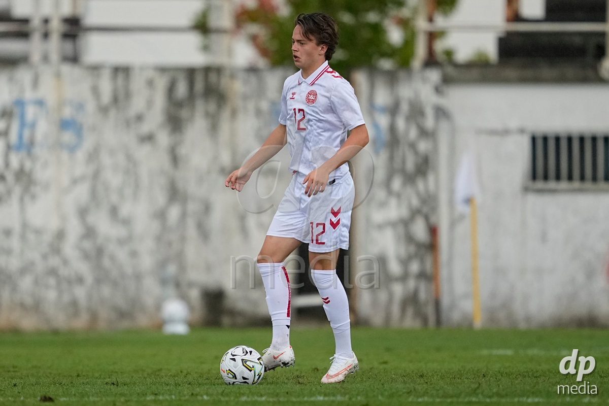 MEALHADA, PORTUGAL - SEPTEMBER 30: Adam Roesen of Denmark during the International Friendly match between Denmark U17 and Qatar U17 at Estadio Municipal Dr. Americo Couto on September 30, 2026 in Mealhada, Portugal.